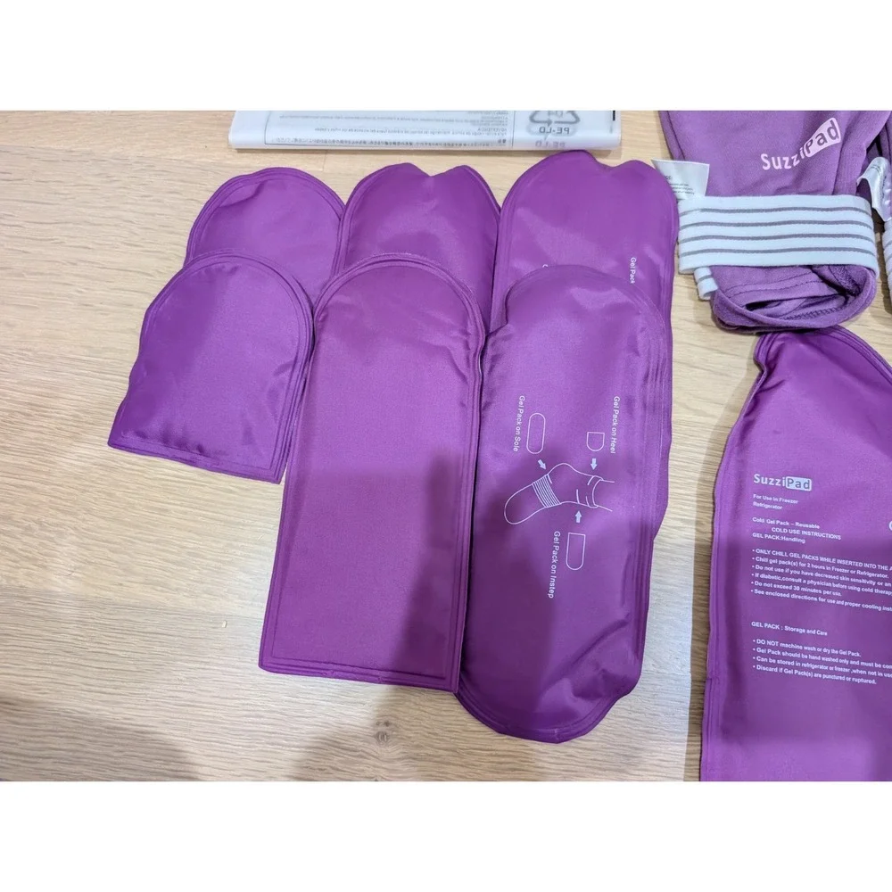 SuzziPad Cooling Purple Gloves & Socks Hands Feet Chemotherapy, Chemo Care